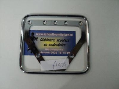Accessoires \u003e Kentekenplaathouder \u003e Kentekenhouder vierkant model chroom  288611 - Schaaf bromfietsen